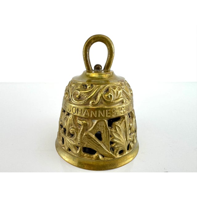 Brass Vintage Italian Brass Relief Bell With St. Mark’s Lion and Evangelists Motif For Sale - Image 8 of 13