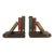 Vintage Carved Wood Faux Book Bookends For Sale