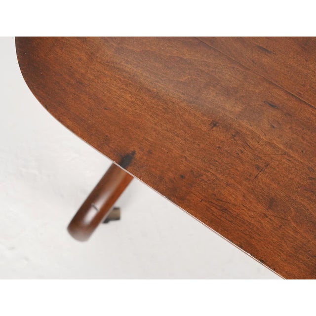 Vintage Solid Walnut Swivel Desk Office Chair For Sale In New York - Image 6 of 16