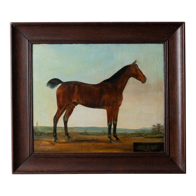 Hart of Oak Horse Portrait Painting, C.1870 For Sale