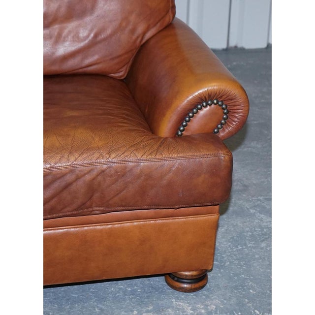 Tan Tan Leather Cordoba Two-Seater Sofa from Tetrad For Sale - Image 8 of 18
