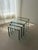 Postmodernist Nesting Tables Glass Black Metal, 1980s, Set of 3 For Sale - Image 5 of 12
