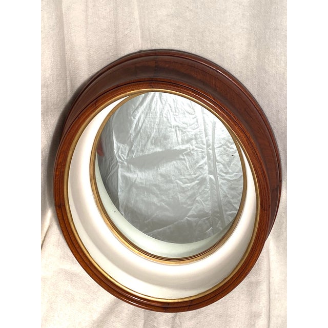English English Walnut Oval Mirror For Sale - Image 3 of 18
