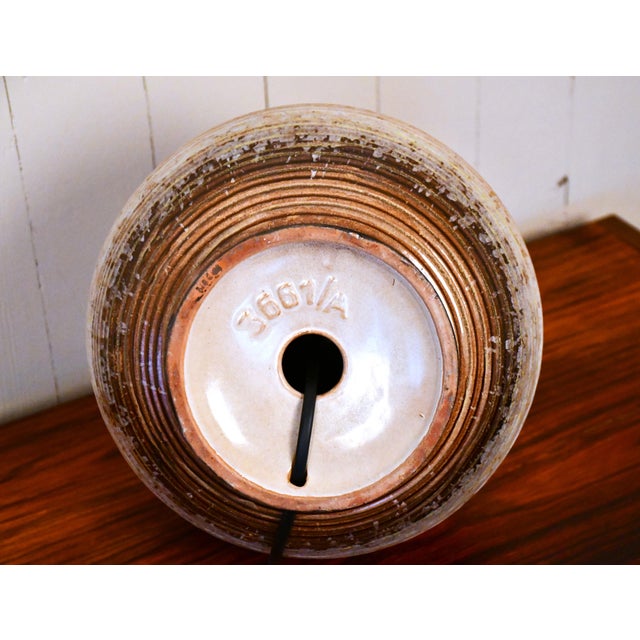 Beige Large Swedish Ceramic Table Lamp from Upsala Ekeby, Late 1930s For Sale - Image 8 of 10