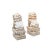 Chinese Chinese Small Pair Cream White Marble Stone Fengshui Foo Dogs Statues For Sale - Image 3 of 7