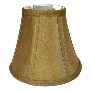 Mini Lampshade in Camel Color Faux Silk W/ White Lining