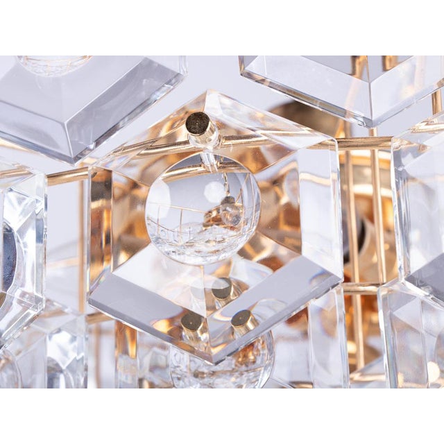 1960s Gold-Plated Kinkeldey Chandelier in Crystal & Brass, Germany, 1960s For Sale - Image 5 of 14