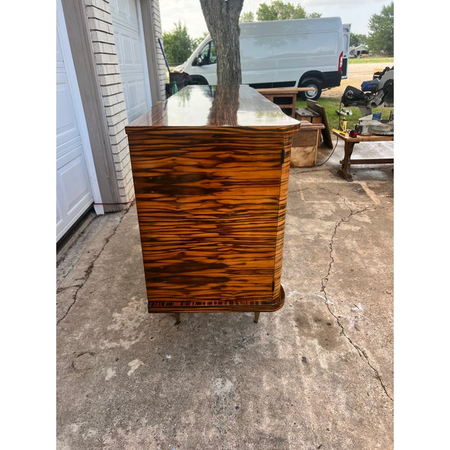 Wood A Unique French Art Deco Macassar Ebony Sideboard 1940's For Sale - Image 7 of 12