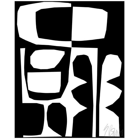 White on Black Forest Fine Art Print 20" X 25" by Liz Roache For Sale In Boston - Image 6 of 6