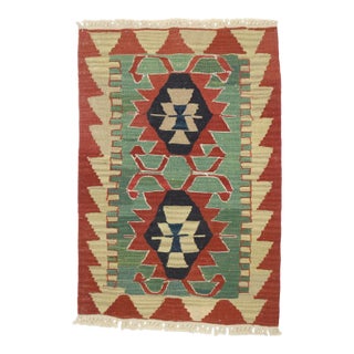 Vintage Persian Shiraz Kilim Rug - 01'11 X 02'10 For Sale