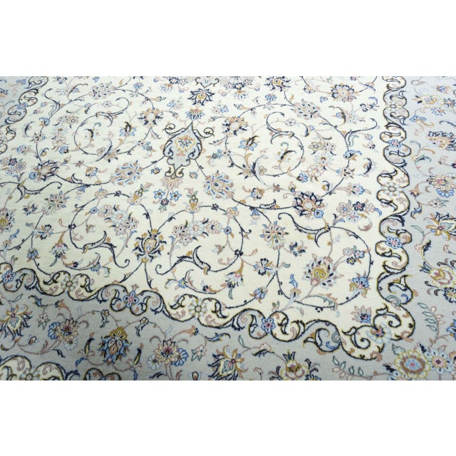 Textile Hand-Knotted Kashan Oriental Rug For Sale - Image 7 of 13