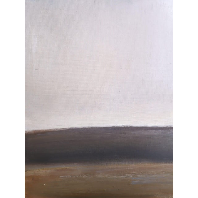 Mid-Century Modern 'Distant Trees' Vintage Original Swedish Abstract Landscape Oil Painting, Framed For Sale - Image 9 of 13