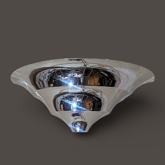 1940s 1930s Art Deco Demilune Wall Sconce Attributed to Jean Perzel For Sale - Image 5 of 7