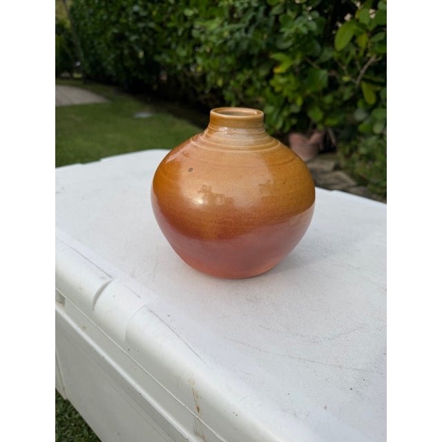 Vintage Mark Heimann Studio Pottery Round Glazed Vessel For Sale - Image 9 of 9