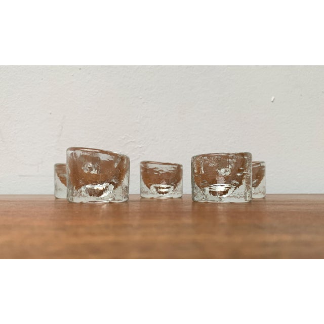 Vintage Scandinavian Ice Glass Candleholders, 1970s, Set of 5 For Sale - Image 14 of 15