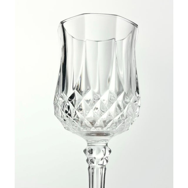 Cristal d' Arques 1990s Cristal D’Arques “Longchamp” Set of 4 Cordial Wine Glasses For Sale - Image 4 of 4