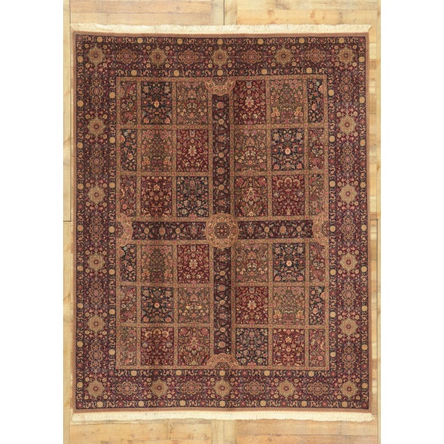 Vintage Persian Style Charbagh Rug - 07'10 X 09'11 For Sale - Image 9 of 10