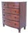 Victorian Mahogany Bow Front Chest of Drawers, 1860s For Sale