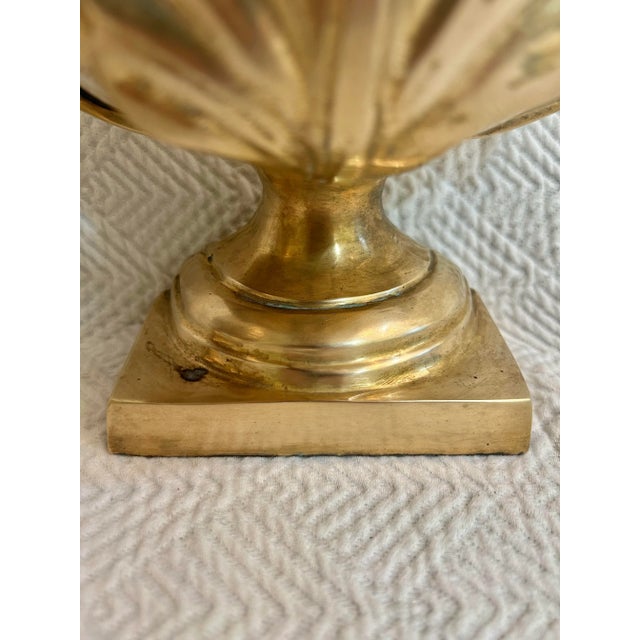 Metal Early to Mid 20th Century Solid Brass Acorn Acanthus Leaf Bookends For Sale - Image 7 of 9