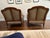 Traditional Heather Green Wool Bergere Chairs, a Pair For Sale - Image 3 of 10
