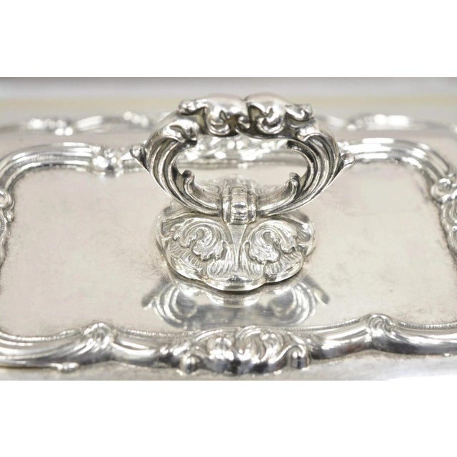 Gorham Vintage Gorham Black Starr Silver Plated Lidded Vegetable Serving Platter Dish For Sale - Image 4 of 11