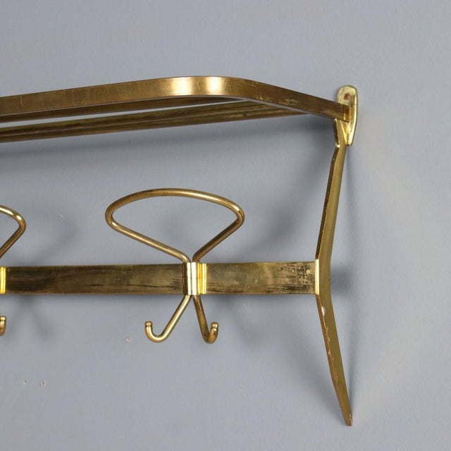 Brass Coat Rack, 1950s For Sale - Image 4 of 9