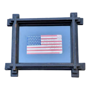 Antique 45 Star American Flag Envelope Circa 1899 in Antique Folk Art Frame