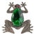 Vintage Style Hollywood Regency 13 Carat Emerald Ruby & Diamond Frog Brooch Pendant For Sale