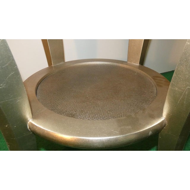 Beech and Silver Leaf Coffee Table, Italy, 1980s For Sale - Image 10 of 11