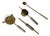 Vintage 24-Karat Gold-Plated Cocktail Set from Guzzini, Italy, 1970s, Set of 4 For Sale