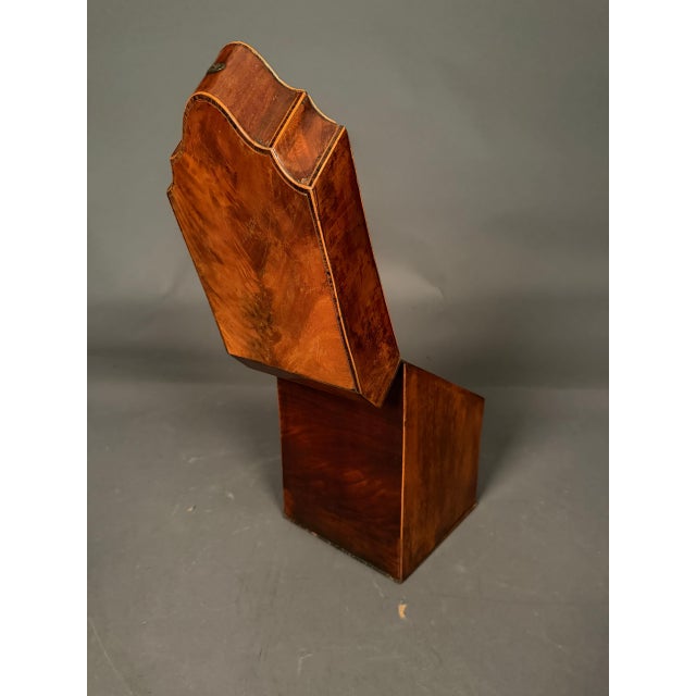 18th Century English Mahogany Knife or Cutlery Box With Satinwood, Rosewood & Silver Inlay, Circa 1780 For Sale - Image 10 of 15