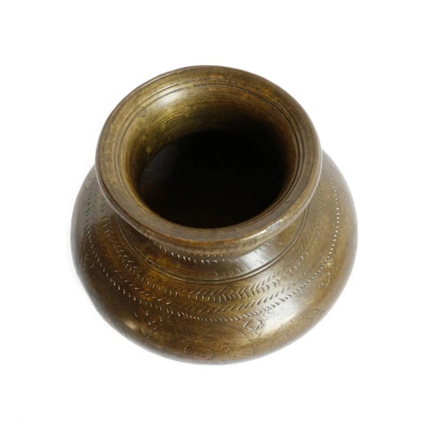 Charming small Nepali bronze vessel inspired by the traditional kalasha form, historically associated with water,...