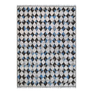 10 X 13 Contemporary Moroccan-Style Wool Rug in Beige With Abstract Design For Sale