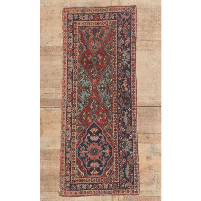 Antique Persian Heriz Rug, 02'07 X 06'03 For Sale - Image 10 of 10