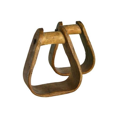 Vintage Wooden Equestrian Saddle Stirrups A Pair Chairish