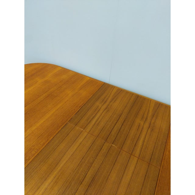 Vintage Mid Century Modern Teak Extendable Dining Table For Sale In New York - Image 6 of 11