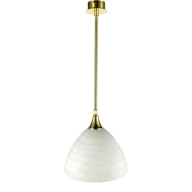 Gilt Brass Suspension Lamp from Honsel Leuchten For Sale