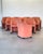 Set of 10 80s armchairs, fabric, removable shell, special rotating feet