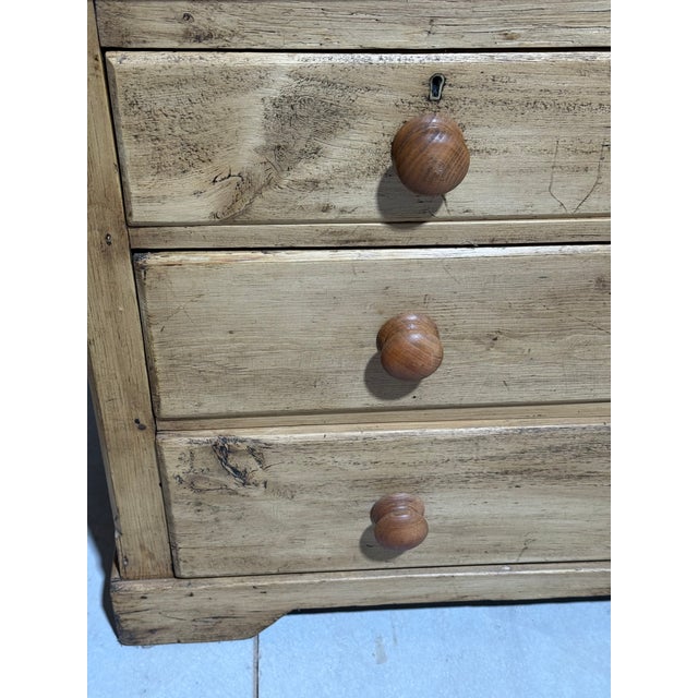 Antique Pine Two Over Two Drawers - Chest of Drawers With Gallery Back - From England For Sale - Image 10 of 18