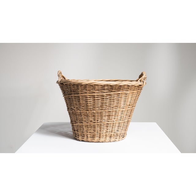Mid 20th Century France Tan Wicker Basket For Sale - Image 15 of 15