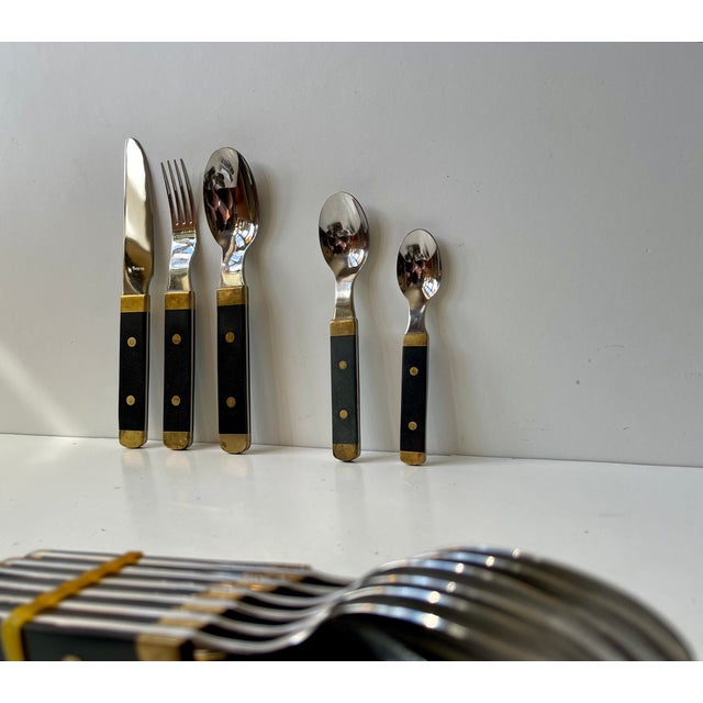 Plastic Mid-Century Swedish Viktor Cutlery Service from Gense, 1970s, Set of 47 For Sale - Image 7 of 8