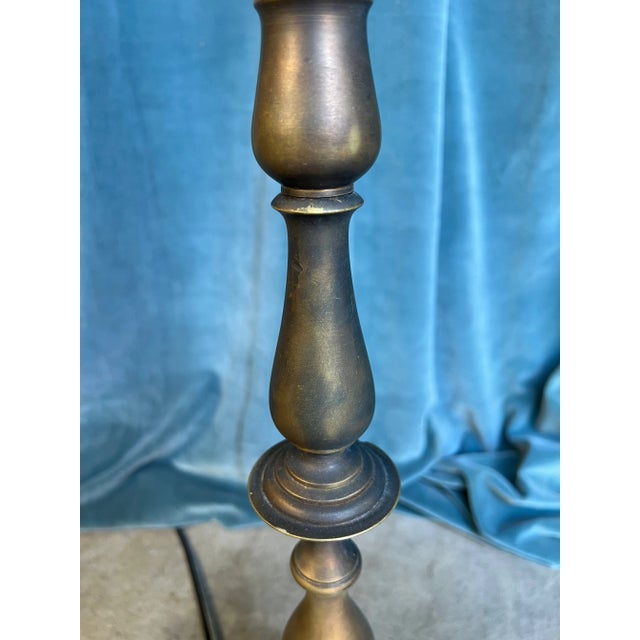 1940s French 1940s Brass and Bronze Floor Lamp For Sale - Image 5 of 16