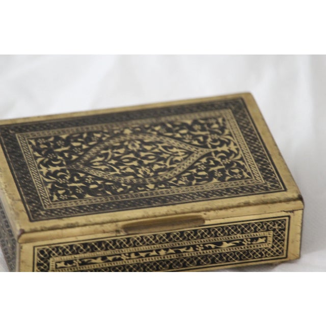 Mid-Century Modern Gold Jewelry Box, France, 1970s For Sale - Image 3 of 10