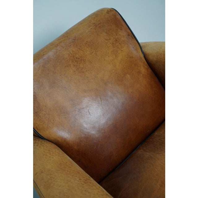 Vintage Dutch Cognac Leather Club Chairs, 1970s, Set of 2 For Sale - Image 18 of 18
