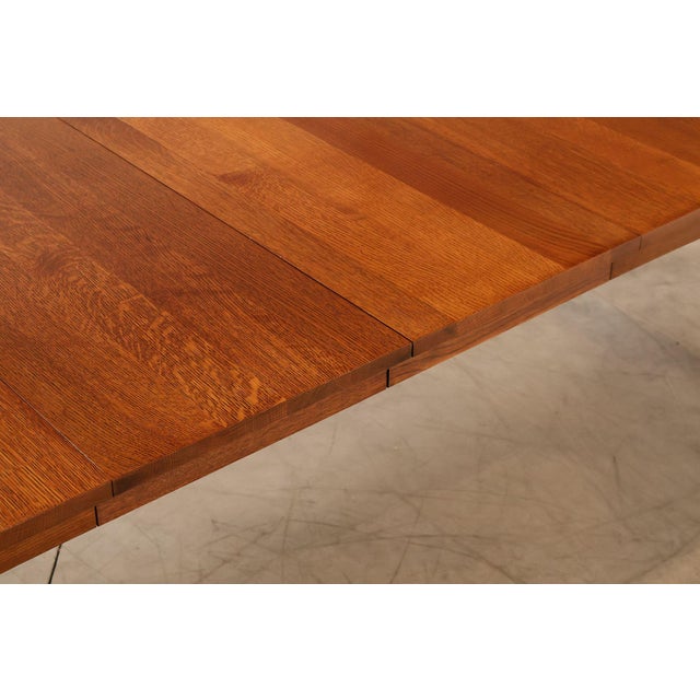Stickley Stickley Mission Collection Harvey Ellis Inlaid Oak Extendable Dining Table For Sale - Image 4 of 18