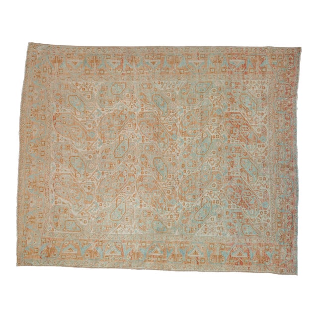 Vintage Distressed Afshar Rug - 4'8" x 5'9" For Sale