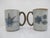 1960s Ken Edwards El Palomar Blue Bird Flowers Mexican Tonala Folk Art Coffee Cup Pair For Sale - Image 5 of 11
