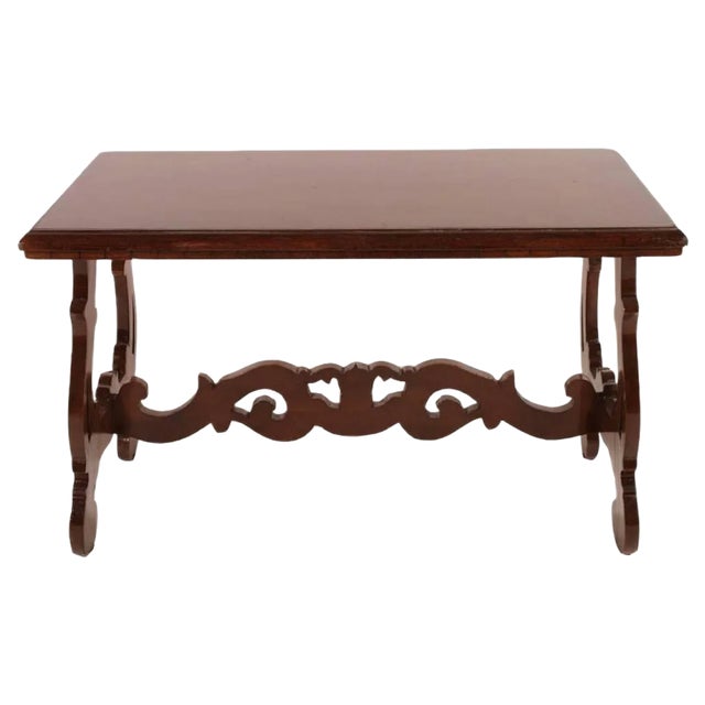 Florentine Renaissance Coffee Centre Table in Walnut For Sale