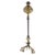 19h Century Cast Polished Brass Tripod Base Adjustable Height Oil Flor Lamp MINT For Sale - Image 10 of 17