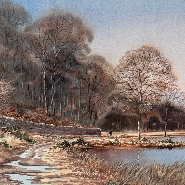 George Griff Griffiths Original Yorkshire Watercolor Painting Swinsty Reservoir For Sale In Tampa - Image 6 of 12